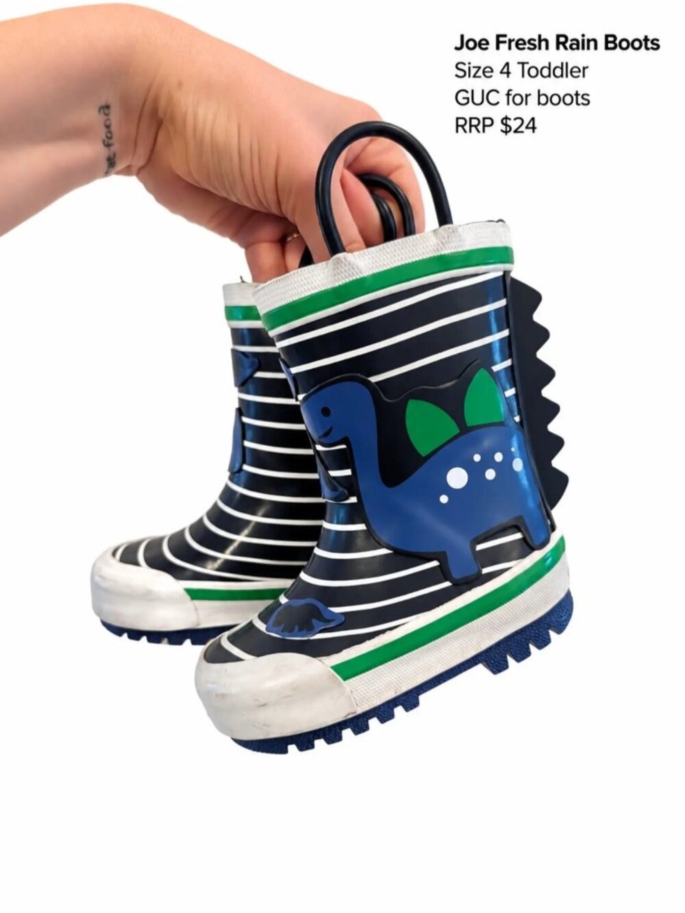 Joe Fresh Rain Boots Size 4 Toddler